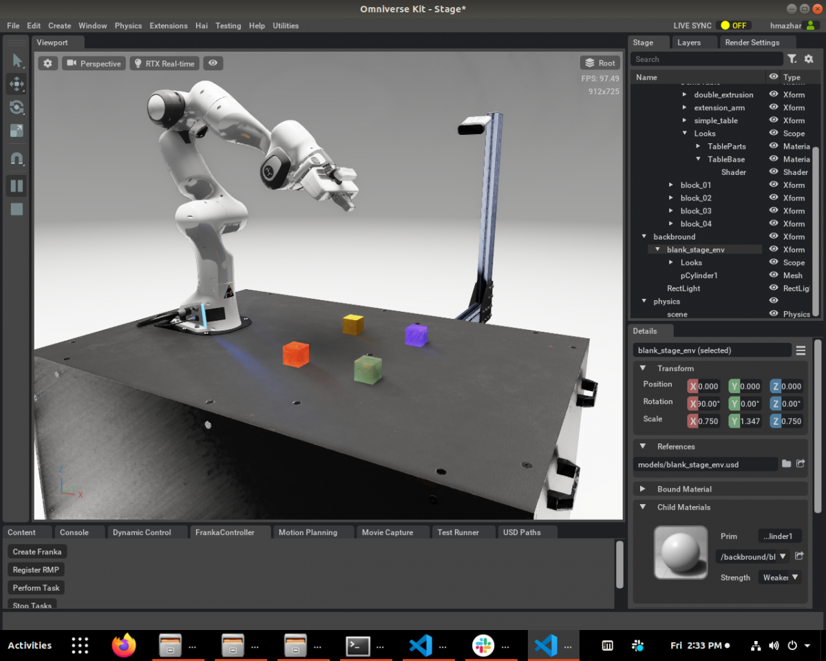 Isaac Sim Manipulation Scene